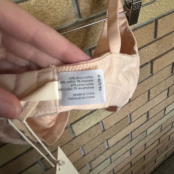 NWT Eberjey Pima Goddess V Neck Stretch Cotton Bralette Color Buff Size XS/S - Picture 5 of 6